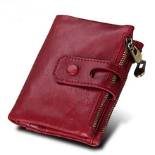 Load image into Gallery viewer, Wallet women double Zipper design coin purse ID card holder