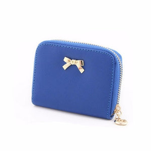 Women wallet 2019 bowknot zipper coin purse wearable short