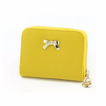 Load image into Gallery viewer, Women wallet 2019 bowknot zipper coin purse wearable short