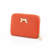Load image into Gallery viewer, Women wallet 2019 bowknot zipper coin purse wearable short